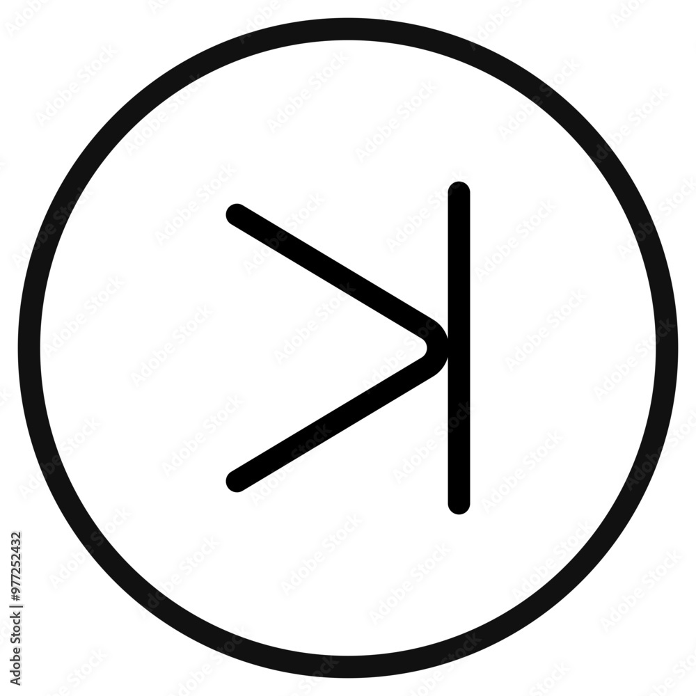Vector arrow chevron with line right icon. Black, white background. Perfect for app and web interfaces, infographics, presentations, marketing, etc. Vector arrow chevron with line right icon. Black, white background. Perfect for app and web interfaces, infographics, presentations, marketing, etc.