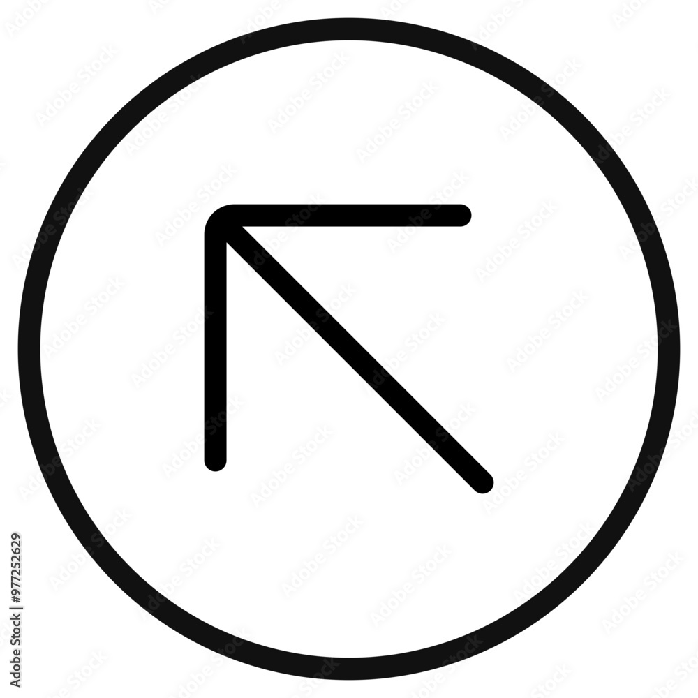 Vector left diagonal arrow chevron icon. Black, white background. Perfect for app and web interfaces, infographics, presentations, marketing, etc. Vector left diagonal arrow chevron icon. Black, white background. Perfect for app and web interfaces, infographics, presentations, marketing, etc.
