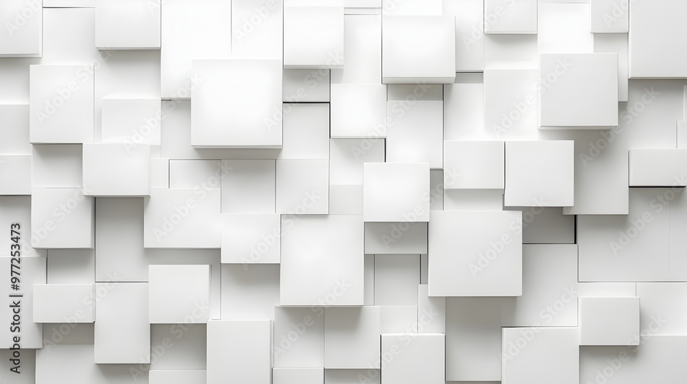 Elegant Minimalist Abstract Geometric Squares on White Background Elegant Minimalist Abstract Geometric Squares on White Background