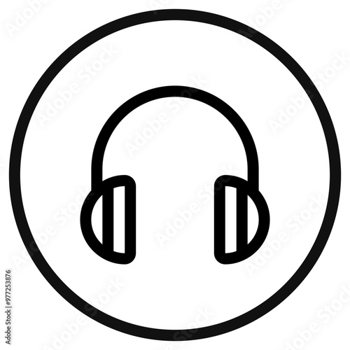 Editable vector headphones earmuffs icon. Black, transparent white background. Part of a big icon set family. Perfect for web and app interfaces, presentations, infographics, etc