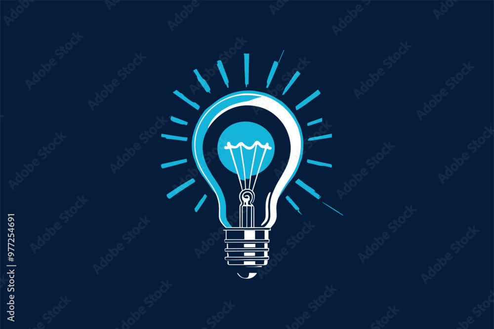 Illuminated Light Bulb Symbolizing Bright Ideas and Innovation Illuminated Light Bulb Symbolizing Bright Ideas and Innovation