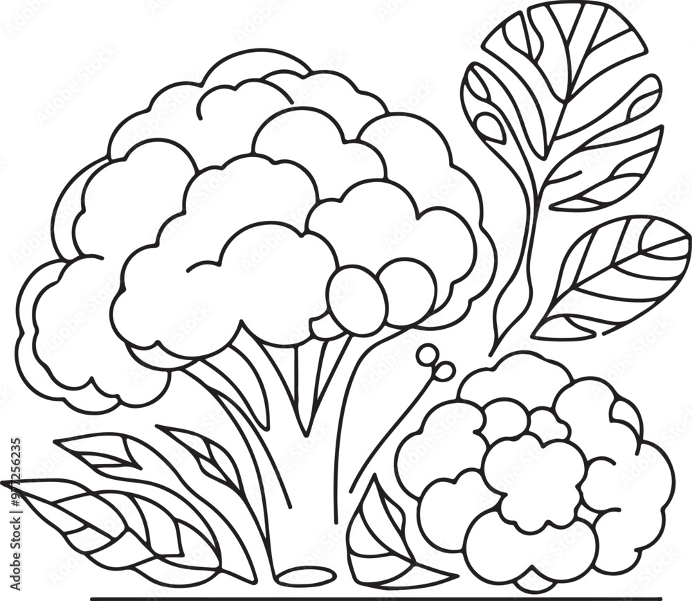 hand drawn cauliflower vector hand drawn cauliflower vector
