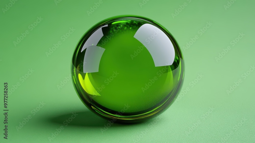 A circular stop button with a glossy finish on a bright green background A circular stop button with a glossy finish on a bright green background