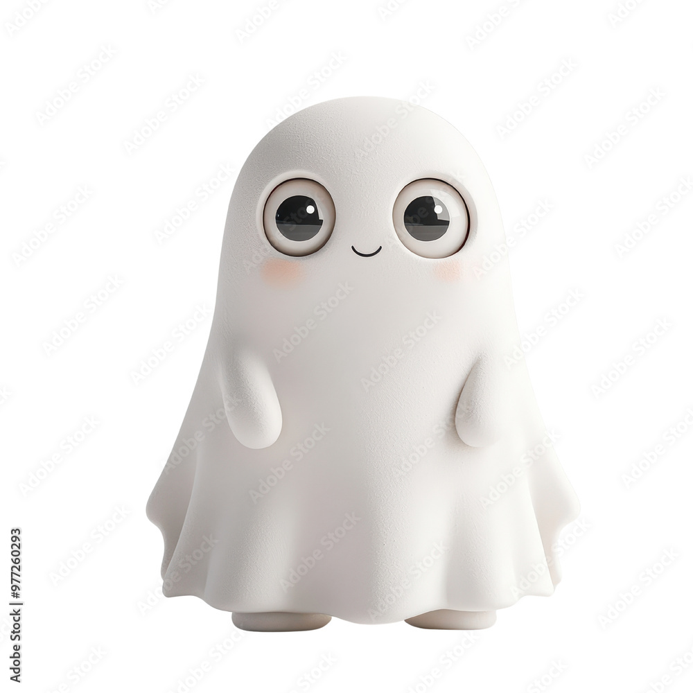 Cute cartoon ghost character with large eyes, perfect for Halloween, children's stories, or spooky decorations, transparent background. Cute cartoon ghost character with large eyes, perfect for Halloween, children's stories, or spooky decorations, transparent background.