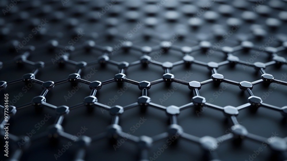 Detailed of Graphene Molecular Structure with Hexagonal Carbon Lattice Detailed of Graphene Molecular Structure with Hexagonal Carbon Lattice