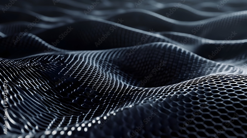 Sleek Visualisation of Stacked Graphene Layers Representing Advanced Nanotechnology Sleek Visualisation of Stacked Graphene Layers Representing Advanced Nanotechnology