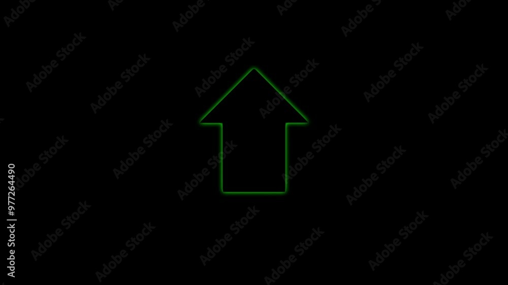 Up Direction Arrow Animation On Black Background. Direction Arrow, Traffic Arrow 4k Up Direction Arrow Animation On Black Background. Direction Arrow, Traffic Arrow 4k