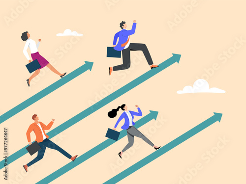 Teamwork winning together