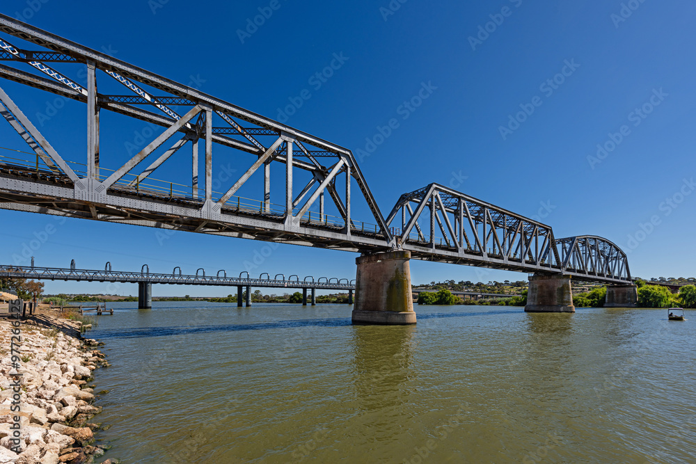 The Railway Bridge over the Murray River in Murray Bridge, South Australia The Railway Bridge over the Murray River in Murray Bridge, South Australia