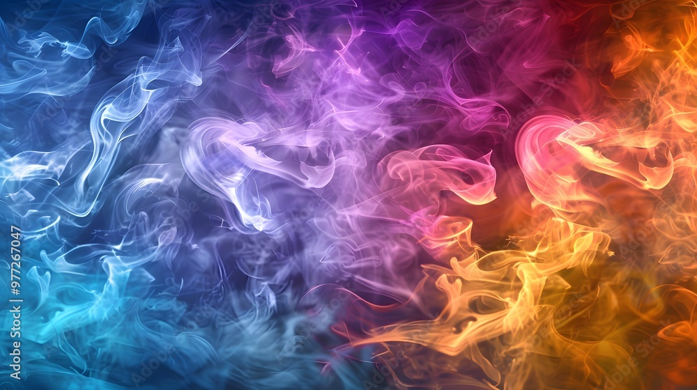 Abstract Smoke: A mysterious abstract background with wisps of colorful smoke swirling and blending.
Abstract Smoke: A mysterious abstract background with wisps of colorful smoke swirling and blending.