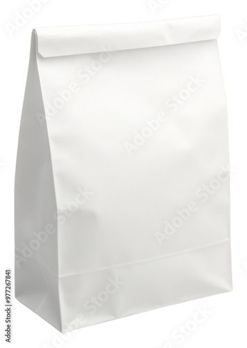 PNG Snack paper bag mockup white white background letterbox.