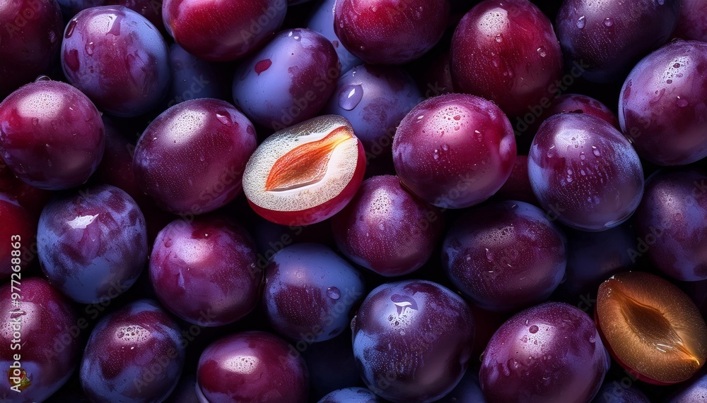 Obraz premium damson repeated pattern