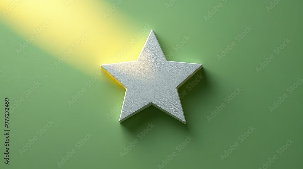 A starburst icon with a 3D effect, placed on a lime green background A starburst icon with a 3D effect, placed on a lime green background