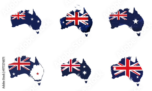 Australia map on white background. vector illustration.
