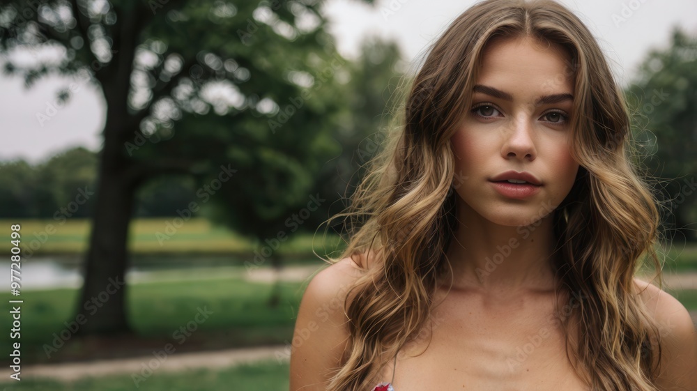 Girl near the Lake, Forest, Nature, Summer, Sky, Sun, Trees, Clouds, Grass, Plants, Flowers, Sunset, Water Girl near the Lake, Forest, Nature, Summer, Sky, Sun, Trees, Clouds, Grass, Plants, Flowers, Sunset, Water