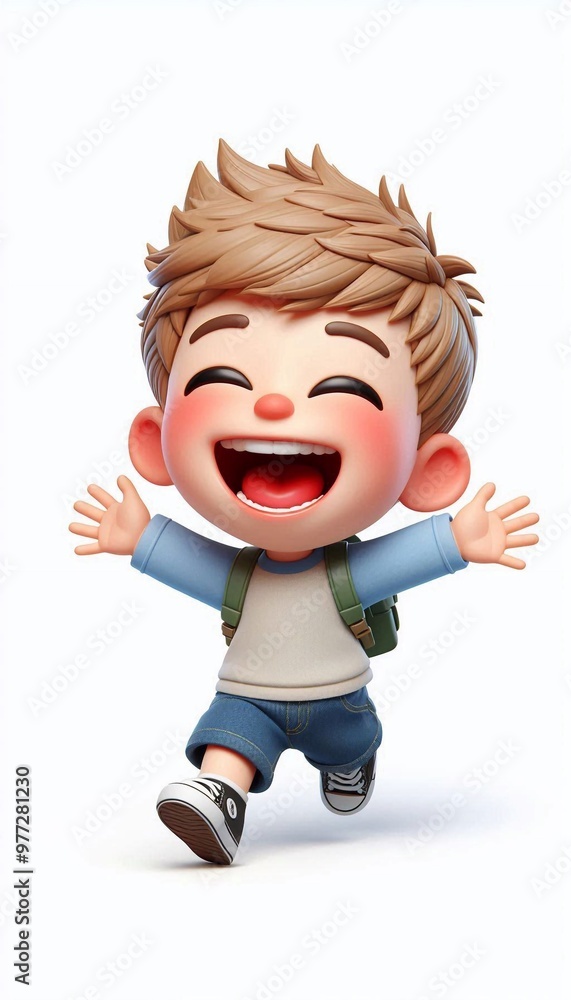 3D lachender Junge 3D lachender Junge