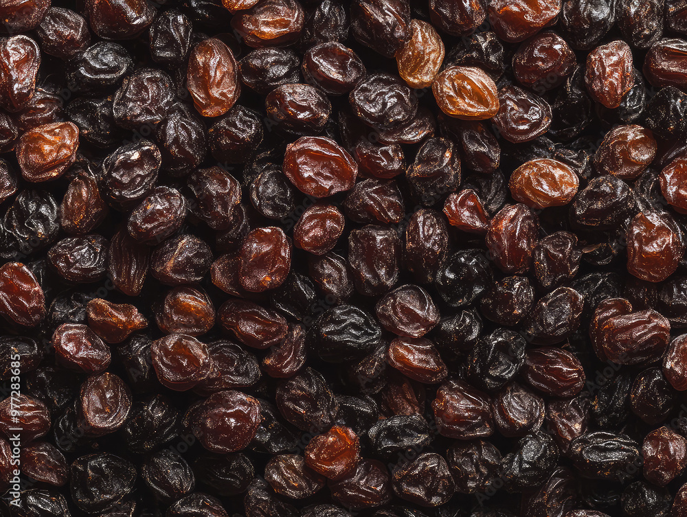 Mixed Dark and Golden Raisins Background Texture Mixed Dark and Golden Raisins Background Texture