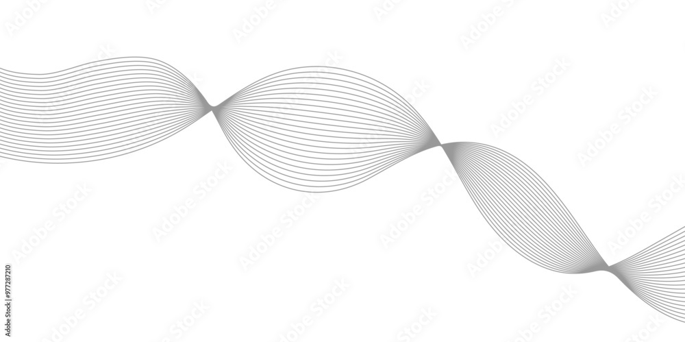 Fototapeta premium Abstract wavy lines Isolated background design. Wave modern stream transparent background.