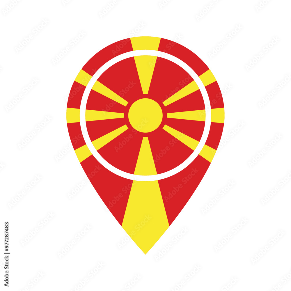 North Macedonia flag location icon North Macedonia flag location icon