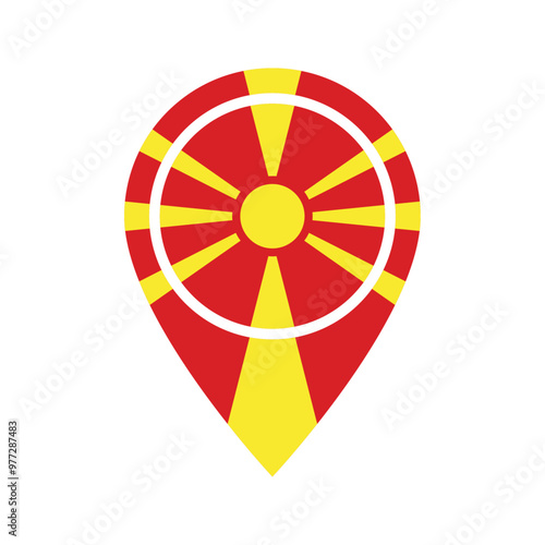 Free Download North Macedonia flag location icon - GFXLoad
