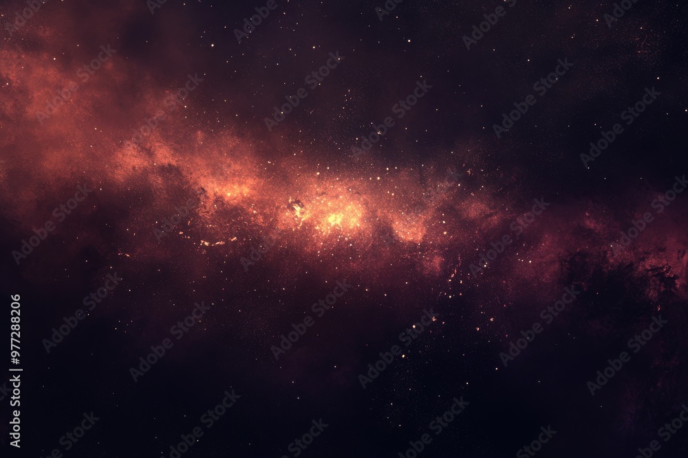 Fototapeta premium Cosmic Nebula with Glowing Stars