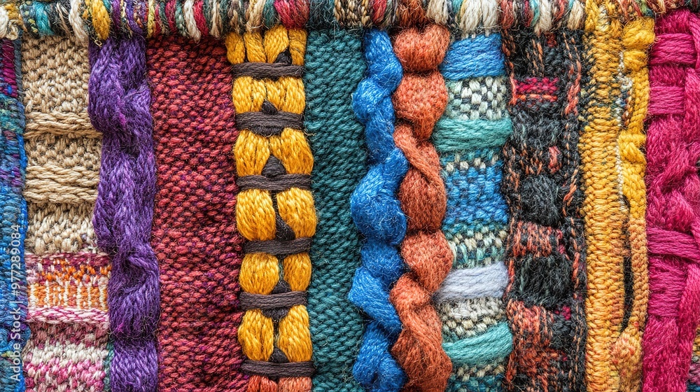 A high-resolution image of a handmade textile texture, featuring intricate, handwoven patterns in vibrant colors, ideal for adding a touch of artisanal craftsmanship to any design. A high-resolution image of a handmade textile texture, featuring intricate, handwoven patterns in vibrant colors, ideal for adding a touch of artisanal craftsmanship to any design.