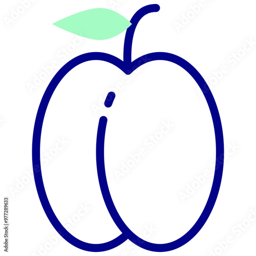 apricot mixed outline vector icon