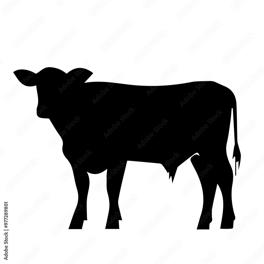 silhouette of a cow silhouette of a cow