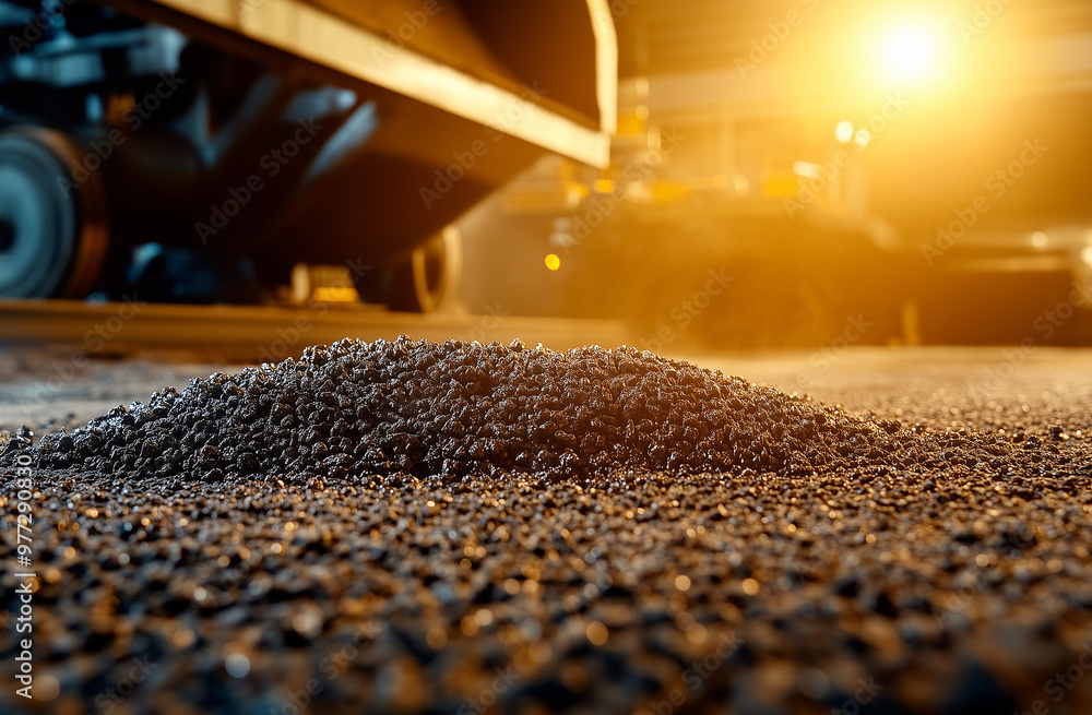 Close-up of graphite ore being crushed in a mining facility Close-up of graphite ore being crushed in a mining facility