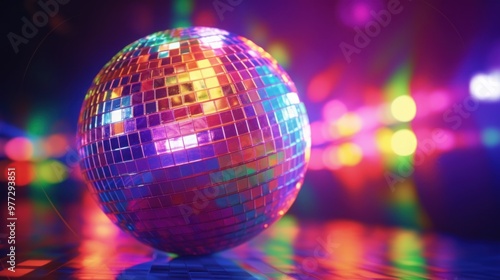 Disco Ball with Vibrant Lights