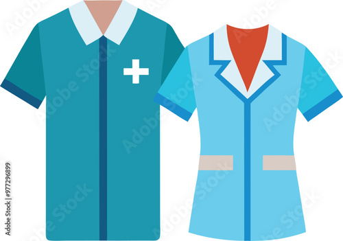 Nurse scrubs vector illustration