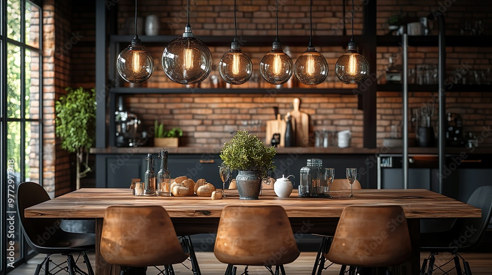 Stunning dining room showcasing stylish pictures of a rustic table picture Stunning dining room showcasing stylish pictures of a rustic table picture