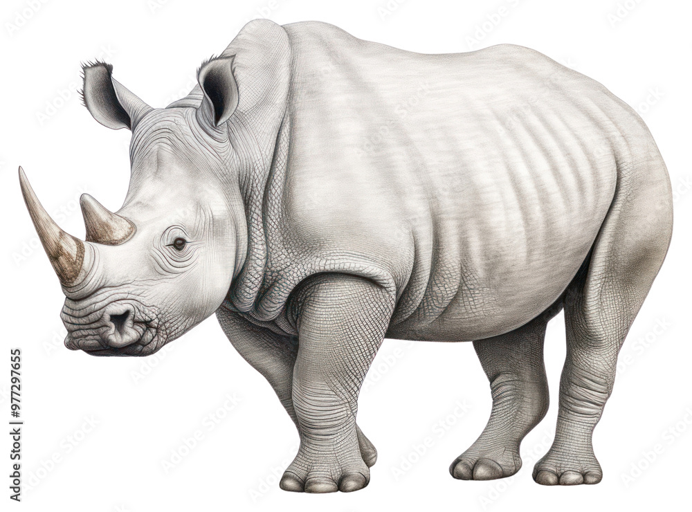 Obraz premium PNG Rhinoceros wildlife elephant cartoon.