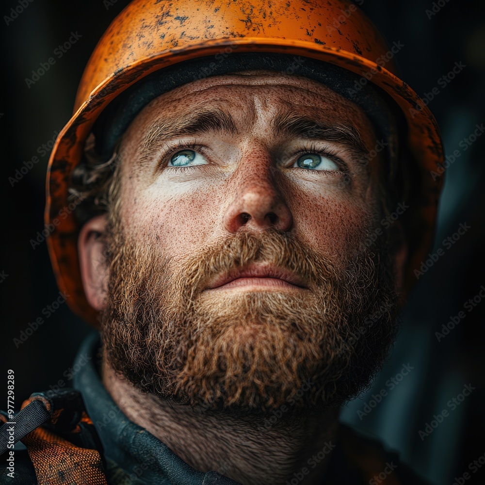 Bearded construction worker ready for work Bearded construction worker ready for work