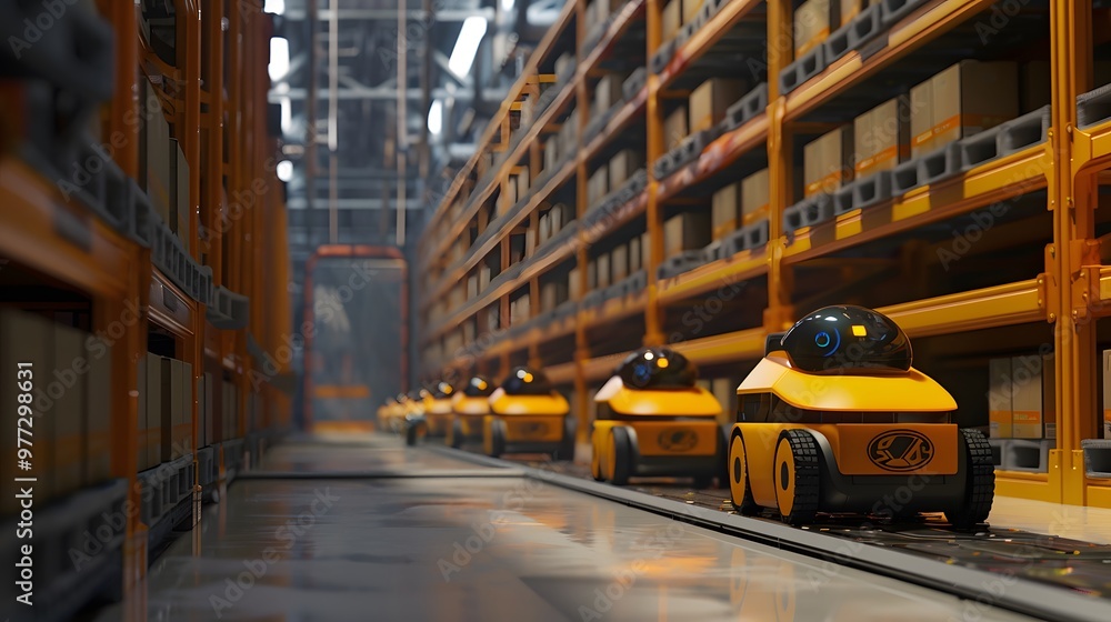 Warehouse Robot: A fleet of robots efficiently organizing and transporting goods in a large warehouse.
Warehouse Robot: A fleet of robots efficiently organizing and transporting goods in a large warehouse.