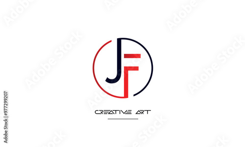 JF , FJ, J, F abstract letters logo monogram photo