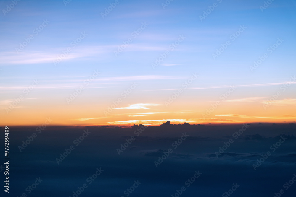 Aerial view of beautiful sunset Aerial view of beautiful sunset