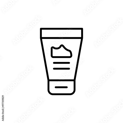 Shoe polish outline icons, minimalist vector illustration ,simple transparent graphic element .Isolated on white background