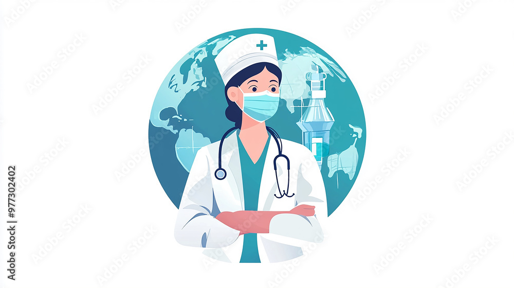 World Anaesthesia Day Logo Design illustration World Anaesthesia Day Logo Design illustration