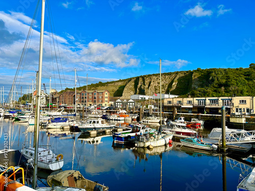 The Marina area of Douglas on the Isle of Man with it's lively pubs and restaurants
