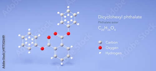 Canvastavla dicyclohexyl phthalate molecule, molecular structure, diester, 3d model, Structu