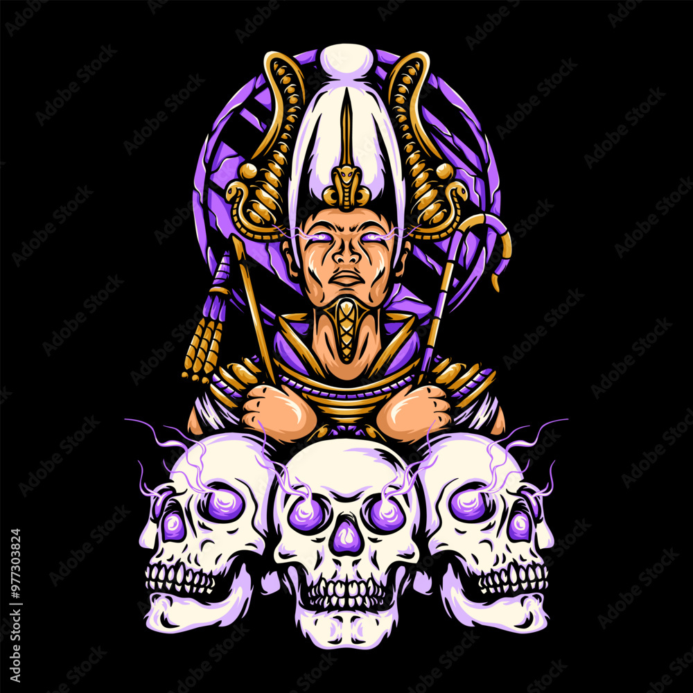Fototapeta premium Osiris played a double role: he was both a god of fertility and the embodiment of the dead and resurrected king.