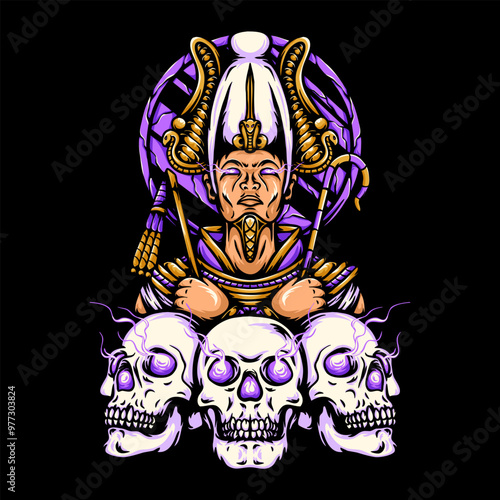 Osiris played a double role: he was both a god of fertility and the embodiment of the dead and resurrected king.