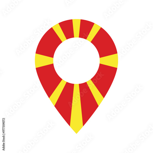 Free Download North Macedonia flag location icon - GFXLoad