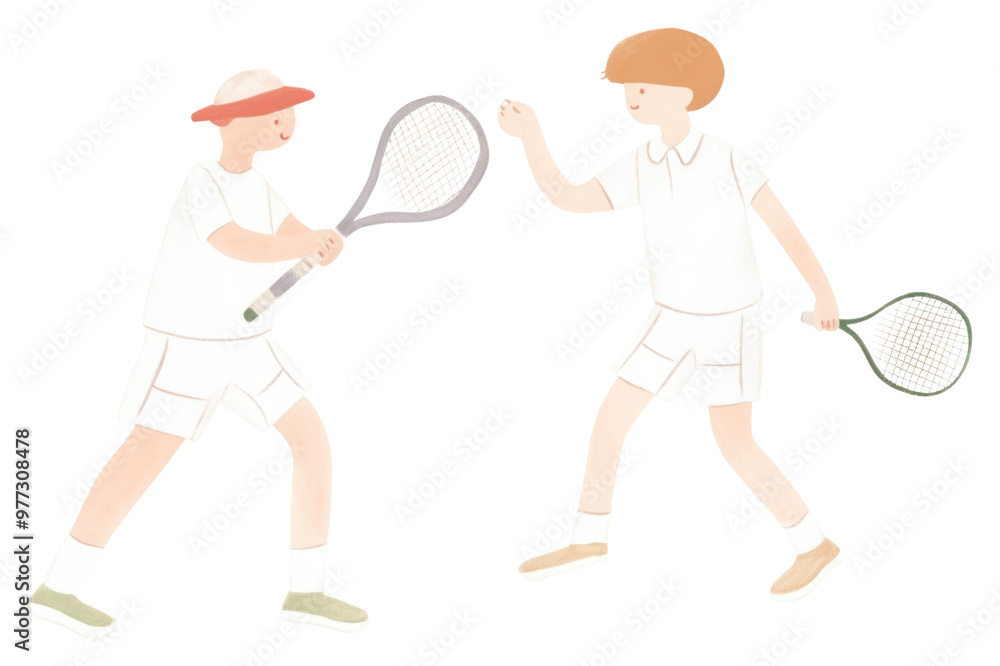 PNG Two boys playing tennis sports racket child. PNG Two boys playing tennis sports racket child.