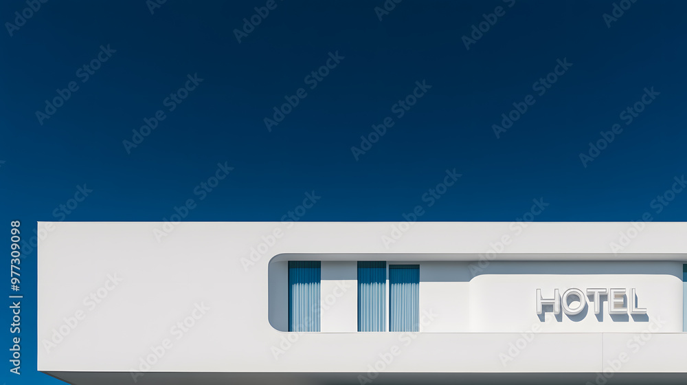 Modern Hotel Building with Sign | Stylish Architecture and Premium Accommodation Modern Hotel Building with Sign | Stylish Architecture and Premium Accommodation