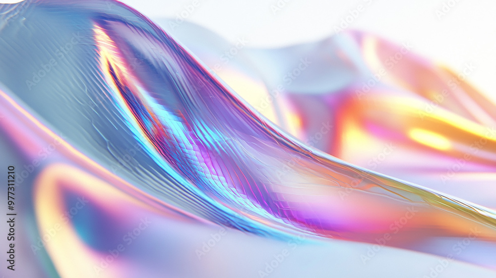 Fototapeta premium Abstract rainbow white background design, 3d rendering 