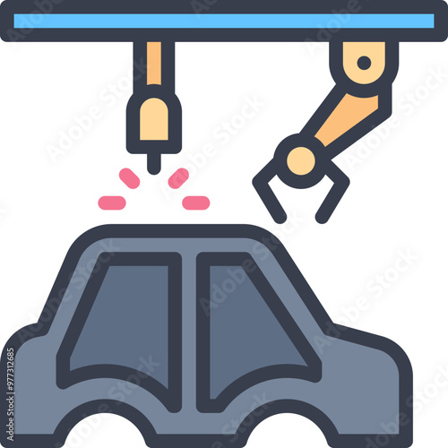 Car manufacture icon