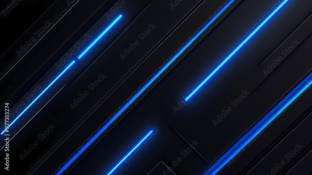 Black arrows on black background that are illuminated with blue neon light. Neon Lights. Illustration Black arrows on black background that are illuminated with blue neon light. Neon Lights. Illustration