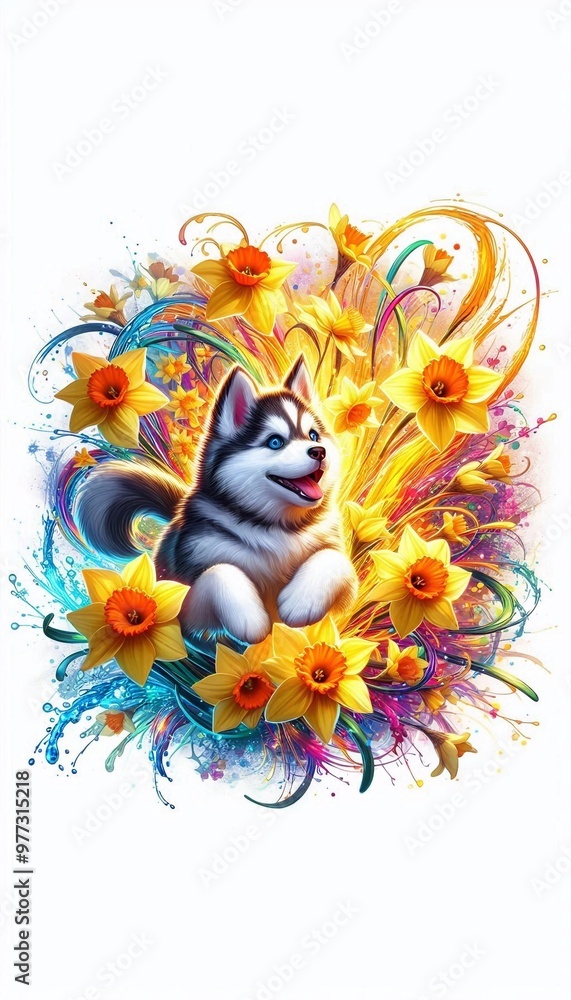 Fototapeta premium Husky Welpe